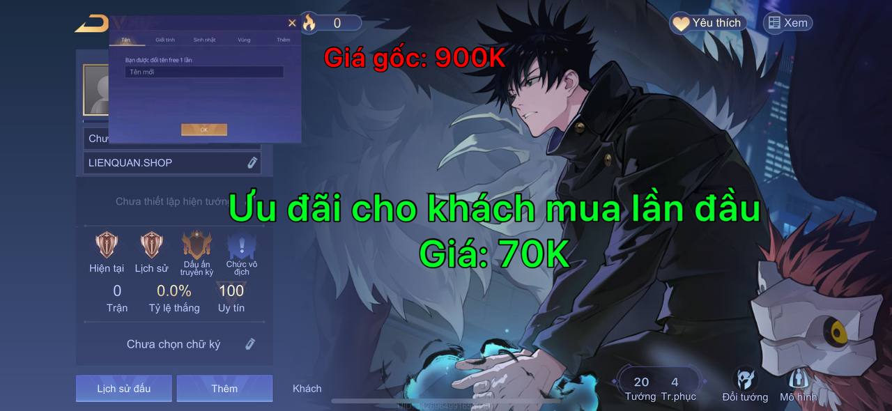 Nick Reg Liên Quân 2