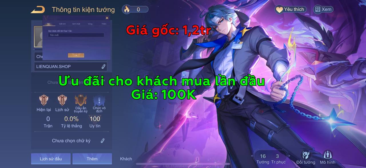 Nick Reg Liên Quân 6