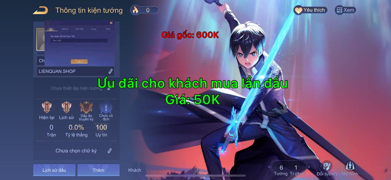 Nick Reg Liên Quân 7